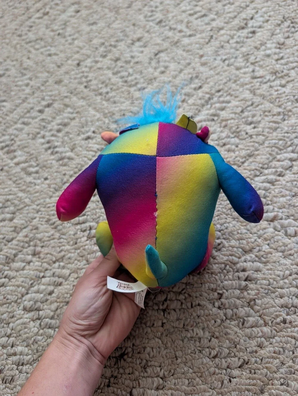 Vintage Looney Tunes Toy Factory Taz Tasmanian Devil Rainbow Multicolor Plush